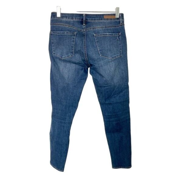 Articles Of Society Suzy Cropped Jeans Medium Blue Distressed - Picture 4 of 5